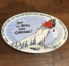 Dr.Seuss The Grinch Who Stole Christmas Serving Platter New Oval - £27.64 GBP