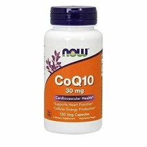 NEW NOW CoQ10 Supports Heart Function Non-GMO Gluten Free 30mg 120 Veg Capsules - £15.62 GBP