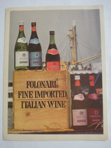 1977 Color Ad Folinari Fine Imported Italian Wine - $7.99