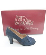 Just the Right Shoe Ladylike ca 1948 Blue Open Toed Pump #25044 Raine 19... - $5.63