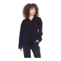Honeydew Intimates Black Comfort Queen Quarter Zip Pullover Size Medium New - $30.81