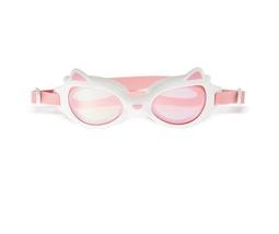 Kids Swimming Goggles Anti Fog Uv Protection Adjustable Goggles Pink White - £21.12 GBP