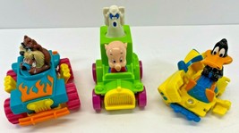 Vintage 1992 Warner Bros.Taz Daffy Duck Porky Pig Miniature Car Set - £13.44 GBP