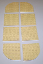 8 Used LEGO 6 x 6 Tan Plates 3958 - 6003 - £7.95 GBP