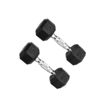 Barbell Set 5Lb Pair Coated Rubber Hex Dumbbell Home Gym Weight Lifting Training - £20.80 GBP