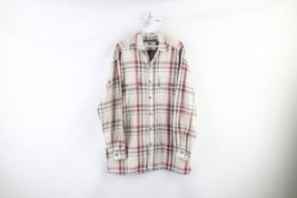 Vintage 90s Levis Mens Medium Faded Heavyweight Baggy Fit Flannel Button Shirt - £47.43 GBP