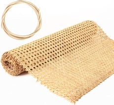 14&quot; Width Cane Webbing Rattan Webbing Roll 3.3Ft Natural Rattan Caning M... - $664.64 MXN