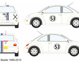 Herbie Laminated Car Decal Kit Graphics 1999-2010 lovebug 53 beetle retr... - $165.99