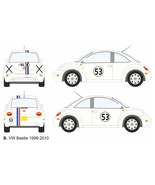 Herbie Laminated Car Decal Kit Graphics 1999-2010 lovebug 53 beetle retr... - £131.15 GBP