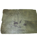 Art Slate Tile Bill Christian Clipper Ship 1967 14&quot;x10&quot; Nautical Ocean S... - $81.22 CAD