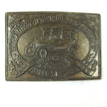 Vintage HENRY FORD Detroit Automobiles Record Year Model T Brasstone Belt Buckle - £15.66 GBP
