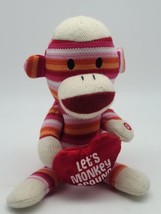 Gemmy Monkey Singing Sock Monkey Sock It To Me Valentines *WORKING* - $17.79