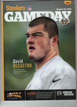 Aug 30 2012 Carolina Panthers @ Pittsburgh Steelers Program David Decastro - £11.60 GBP