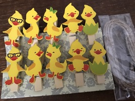 30pcs Yellow Duck Clips,Clothespins,Pegs,Birthday Party Gift Favors Decorations - £5.66 GBP