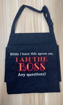 I Am the Boss embroidered cotton apron - £23.97 GBP