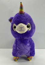 Fun &amp; Fun 18” Purple Rainbow Sparkle Alpaca Llama Unicorn Soft Stuffed Plush - £7.66 GBP