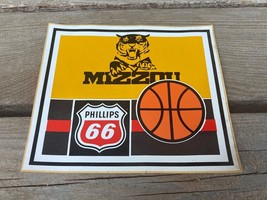 Vtg Phillips 66 Gasoline Decal Sticker Missouri Tigers Basketball Mizzou - £7.74 GBP