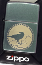 Raven In The Moonlight  Authentic Zippo Lighter Engraved - Iridescent - $31.99
