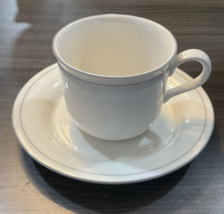 Lenox Chinastone Cup &amp; Saucer Set For The Grey Patterns Grey Pinstripes ... - £37.98 GBP