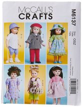 McCall&#39;s Patterns M6137 Doll Clothes for 18-Inch (46cm) Doll, One Size Only - $4.83