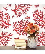 Coral Allover Stencil Pattern - reusable stencil patterns for walls just... - $955.06 MXN