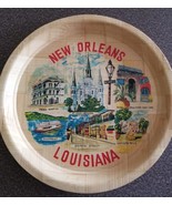 Hand Woven ~ Genuine Bamboo ~ 13&quot; Diameter ~ New Orleans ~ Louisiana Tray - £20.21 GBP