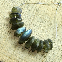 Labradorite Smooth Button Beads Briolette Natural Loose Gemstone Making Jewelry - $7.00