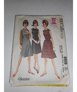 Vintage 1960s McCalls Size 10 6959 dress jumper and blouse cut pattern - $515.62 MXN