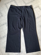 Lane Bryant Pants Black Flat Front Size 24  Plus  Wide Leg Dress Pants - £21.36 GBP