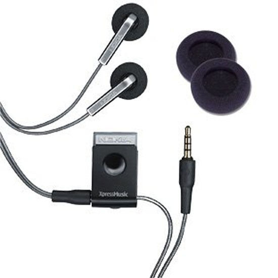 Stereo Headset HS-45 + AD-57 For Nokia E90 E51 5700 6110 5310 3.5mm jack Black - $5.15