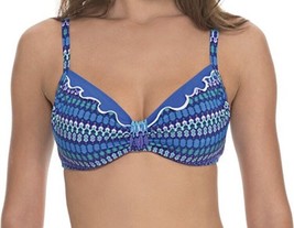 Profile By Gottex Underwire Womens Blue Lagoon Bikini Top Nwt 34D $79 - £18.21 GBP