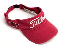 Arkansas Razorbacks Titleist Golf Visor Cap Hat Adjustable 100% Cotton - £18.98 GBP