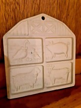 Pampered Chef Farmyard Friends Pig Cow Sheep Goose 1994 Vintage Cookie Mold. - $14.84