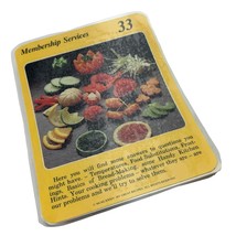 My Great Recipe Cards #33 Member Services FAQ Cook Tips Tricks Vtg 1980s Set 24 - £10.11 GBP