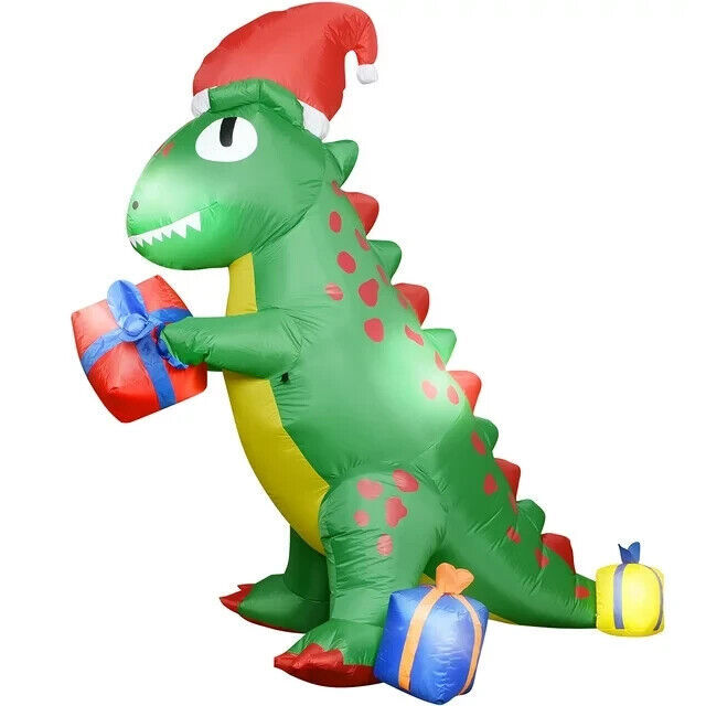 Primary image for 6 ft Outdoor Lighted Christmas Dinosaur Santa Inflatable Holiday Dino Decoration