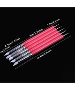 5Pcs Nail Art Dotting Tools Nail Silicone Brush Dual Head UV Gel Dotting... - $17.76 CAD