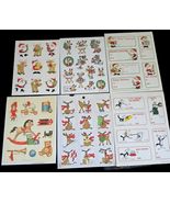 Vintage Sticker Lot Christmas Tags 6 Sheets  AGC,Gibson Hallmark, Footro... - $370.15 MXN