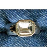 Elegant Vintage Crystal Rhinestone Silver-tone Ring size 6 - £10.18 GBP