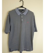 POLO By Ralph Lauren Golf Fit Purple Blue Stripes Shirt Mens L - $319.47 MXN