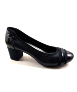 Anne Klein Guardian Black Mid Block Heel Round Toe Pump - $1,466.36 MXN