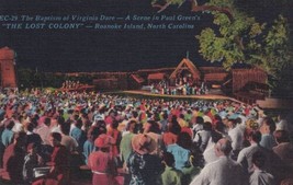 Roanoke Island NC Baptism Virginia Dare Lost Colony North Carolina Postc... - $7.99