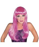 RUBIE&#39;S HOT PINK GLAMOUR WIG ADULT HALLOWEEN COSTUME ACCESSORY 50422 - $15.72