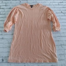 Forever 21 Dress Womens Medium Orange 3/4 Sleeve Mini Puff Sleeve - £14.06 GBP
