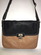 Nine West Women&#39;s Handbag Black Brown Gray Snap Flap Padlock Crossbody H... - £18.71 GBP
