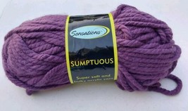 Sensations Sumptuous Purple Yarn Super Soft Bulky 7 oz 86 Yards 6 Bulky ... - $14.00