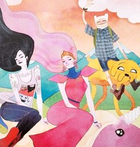 2014 Adventure Time Cartoon Poster Finn Bubblegum Marceline Jake 16 x 11... - $557.00 MXN