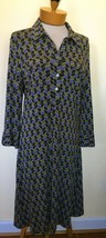 Boden US 10 Mauve/Olive/Brown Geo Print Stretchy Knit Shirt Dress UK 14 ... - £18.83 GBP