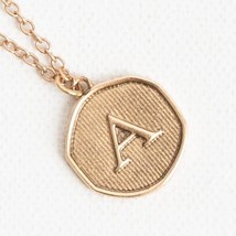 Initial Letter Coin Layering Necklaces  goldtone Letter A - £14.09 GBP