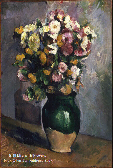 Still Life Flowers in Olive Jar: 6&quot; x 9&quot; Address Book Contacts, Phone #,... - $8.01