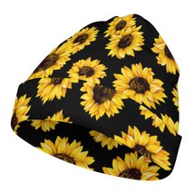 Mondxflaur Sunflowers Winter Toddler Beanie Hats Warm Baby Knit Caps for Kids - £13.58 GBP